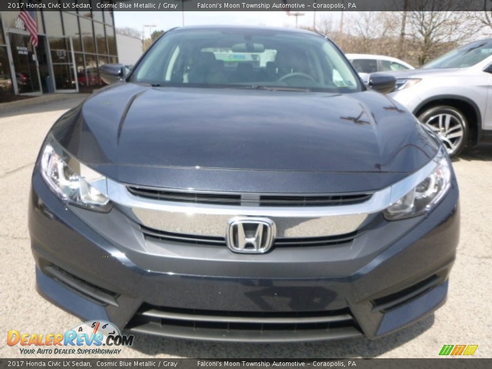 2017 Honda Civic LX Sedan Cosmic Blue Metallic / Gray Photo #6