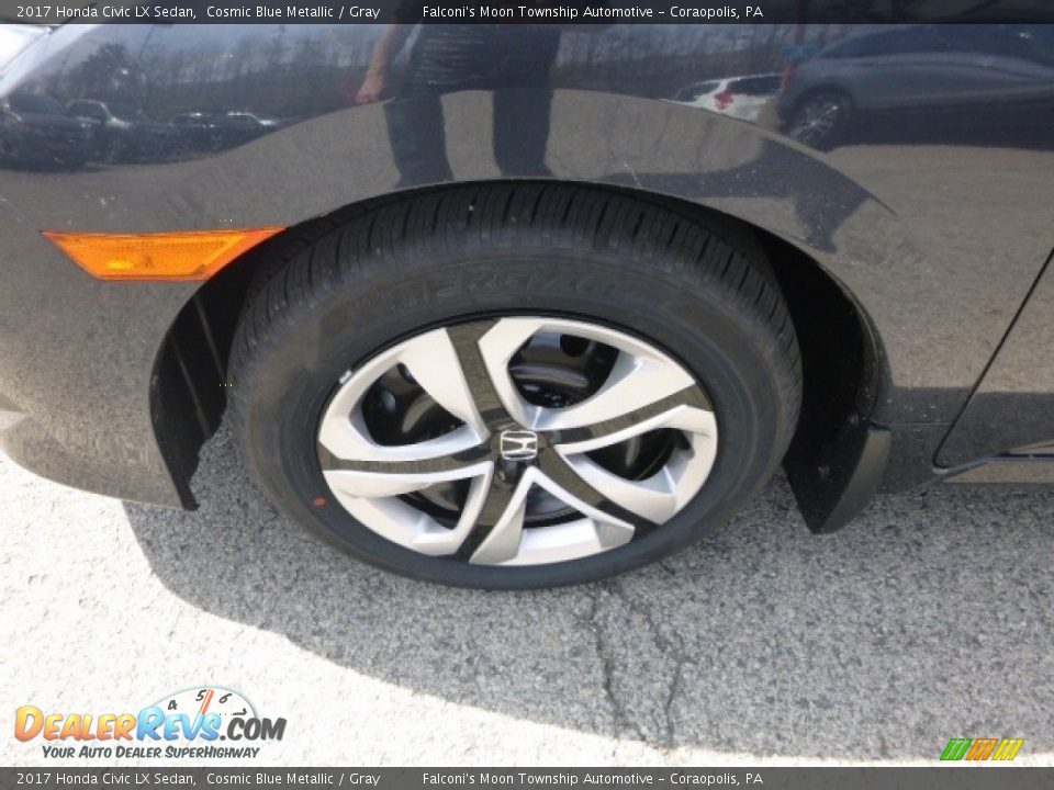 2017 Honda Civic LX Sedan Cosmic Blue Metallic / Gray Photo #7