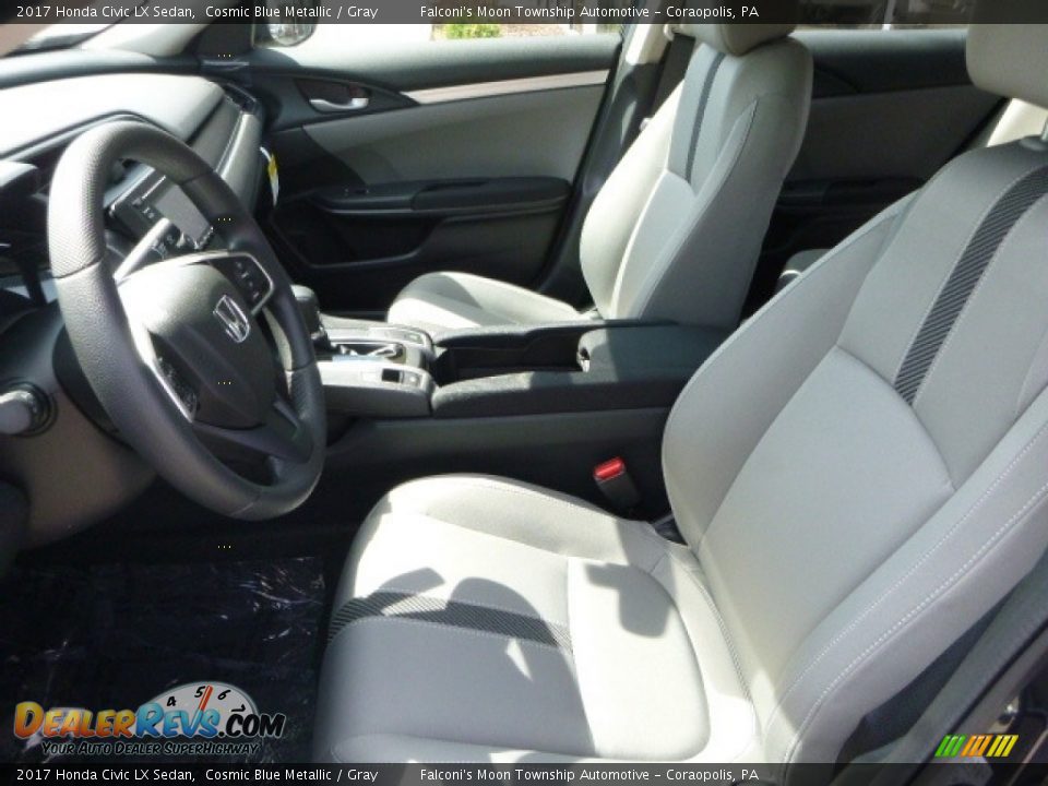 2017 Honda Civic LX Sedan Cosmic Blue Metallic / Gray Photo #8