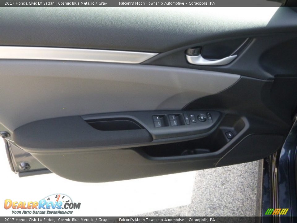 2017 Honda Civic LX Sedan Cosmic Blue Metallic / Gray Photo #11