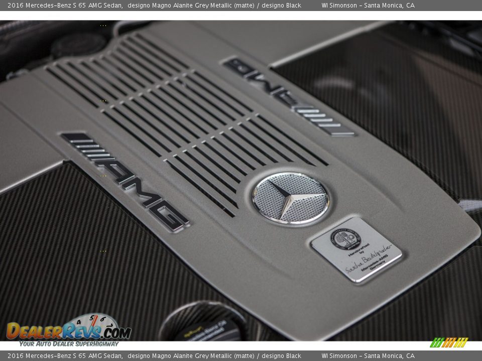2016 Mercedes-Benz S 65 AMG Sedan designo Magno Alanite Grey Metallic (matte) / designo Black Photo #25