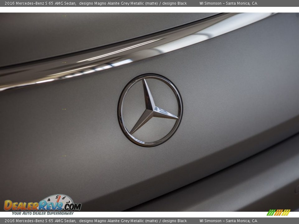 2016 Mercedes-Benz S 65 AMG Sedan designo Magno Alanite Grey Metallic (matte) / designo Black Photo #27