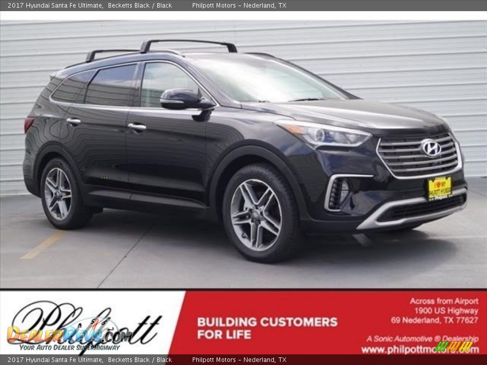 2017 Hyundai Santa Fe Ultimate Becketts Black / Black Photo #1