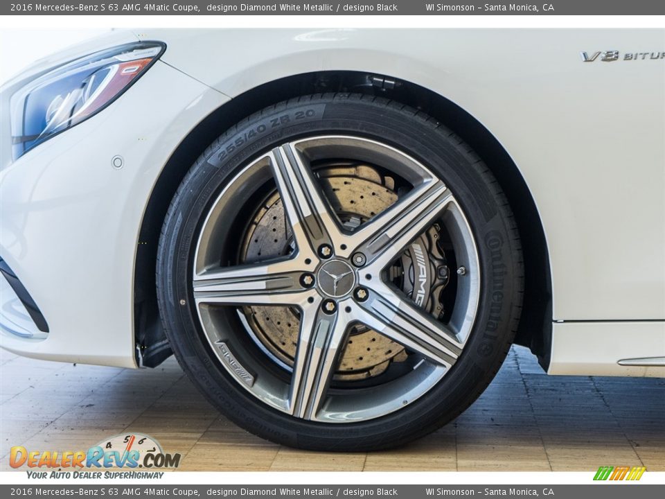 2016 Mercedes-Benz S 63 AMG 4Matic Coupe designo Diamond White Metallic / designo Black Photo #8