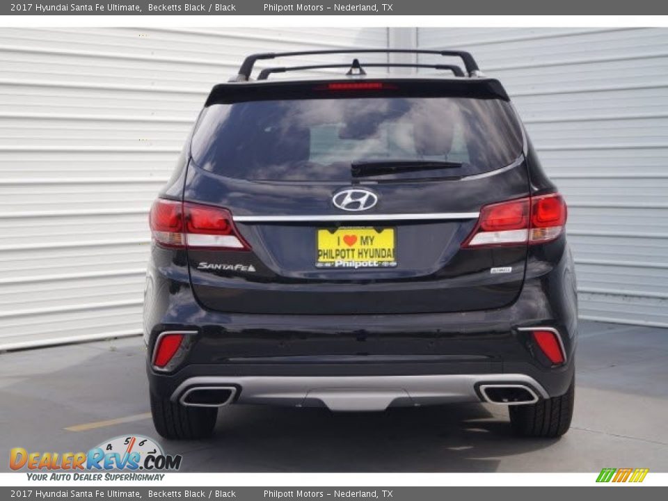 2017 Hyundai Santa Fe Ultimate Becketts Black / Black Photo #5