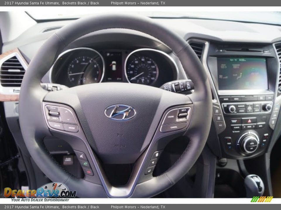 2017 Hyundai Santa Fe Ultimate Becketts Black / Black Photo #12