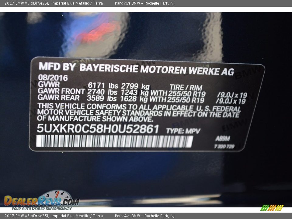 2017 BMW X5 xDrive35i Imperial Blue Metallic / Terra Photo #35