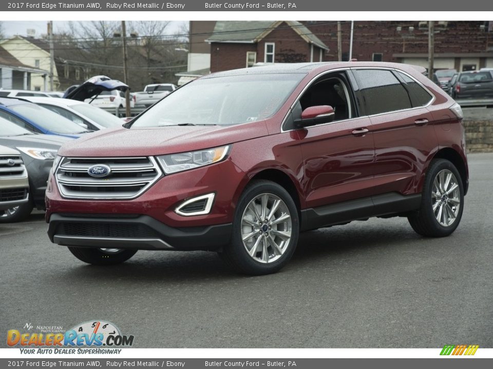 2017 Ford Edge Titanium AWD Ruby Red Metallic / Ebony Photo #1