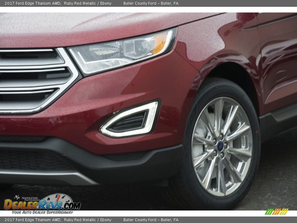 2017 Ford Edge Titanium AWD Ruby Red Metallic / Ebony Photo #2