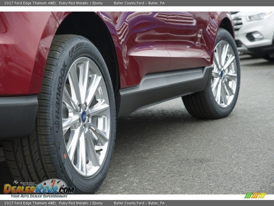 2017 Ford Edge Titanium AWD Ruby Red Metallic / Ebony Photo #4