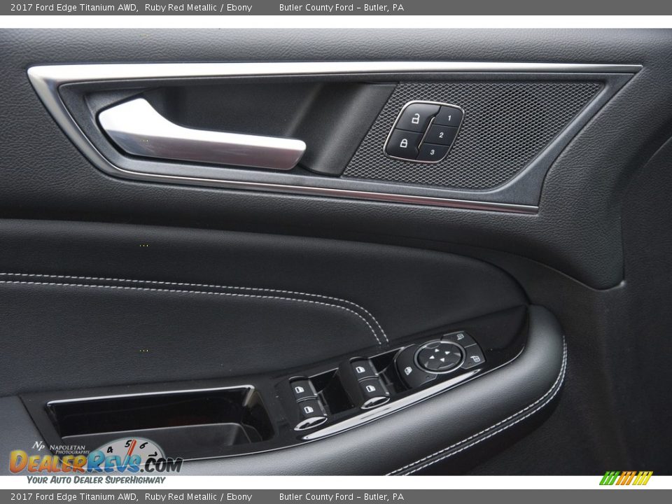 2017 Ford Edge Titanium AWD Ruby Red Metallic / Ebony Photo #5