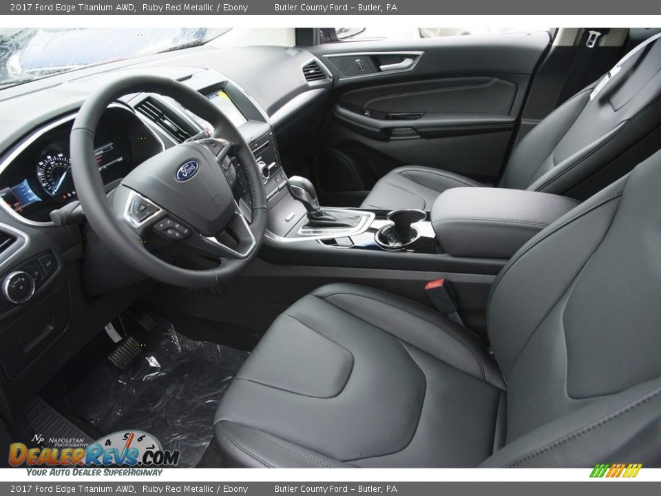 2017 Ford Edge Titanium AWD Ruby Red Metallic / Ebony Photo #6