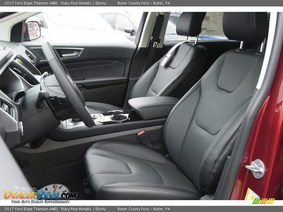 2017 Ford Edge Titanium AWD Ruby Red Metallic / Ebony Photo #7