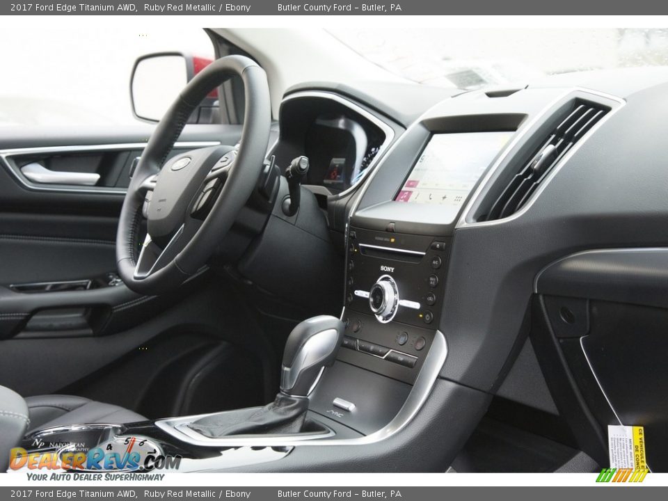 2017 Ford Edge Titanium AWD Ruby Red Metallic / Ebony Photo #8