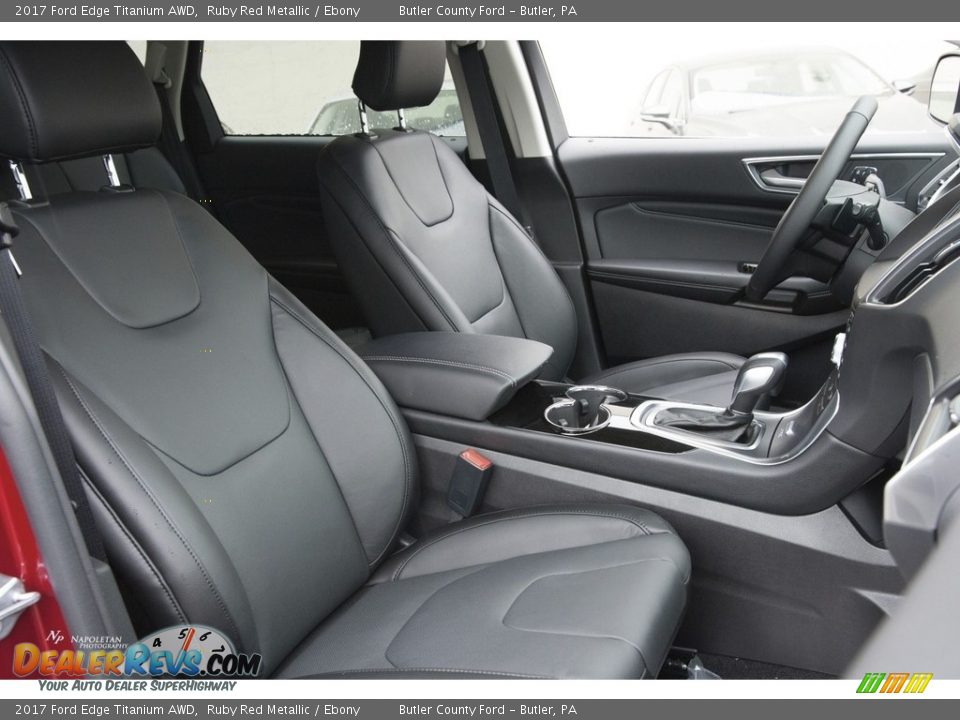 2017 Ford Edge Titanium AWD Ruby Red Metallic / Ebony Photo #9