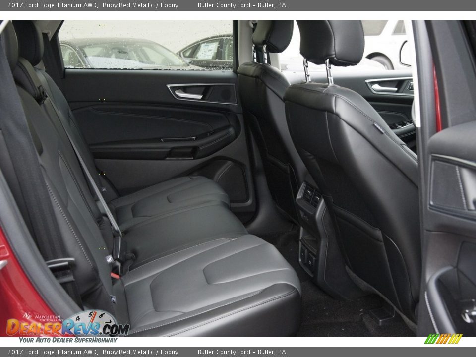 2017 Ford Edge Titanium AWD Ruby Red Metallic / Ebony Photo #10