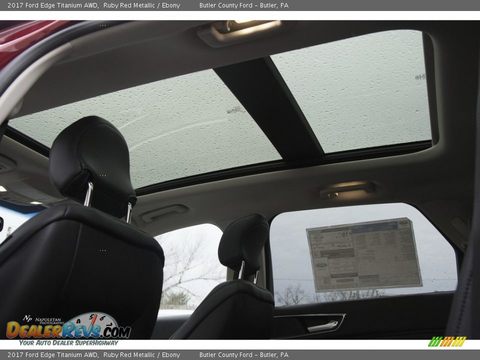 2017 Ford Edge Titanium AWD Ruby Red Metallic / Ebony Photo #14