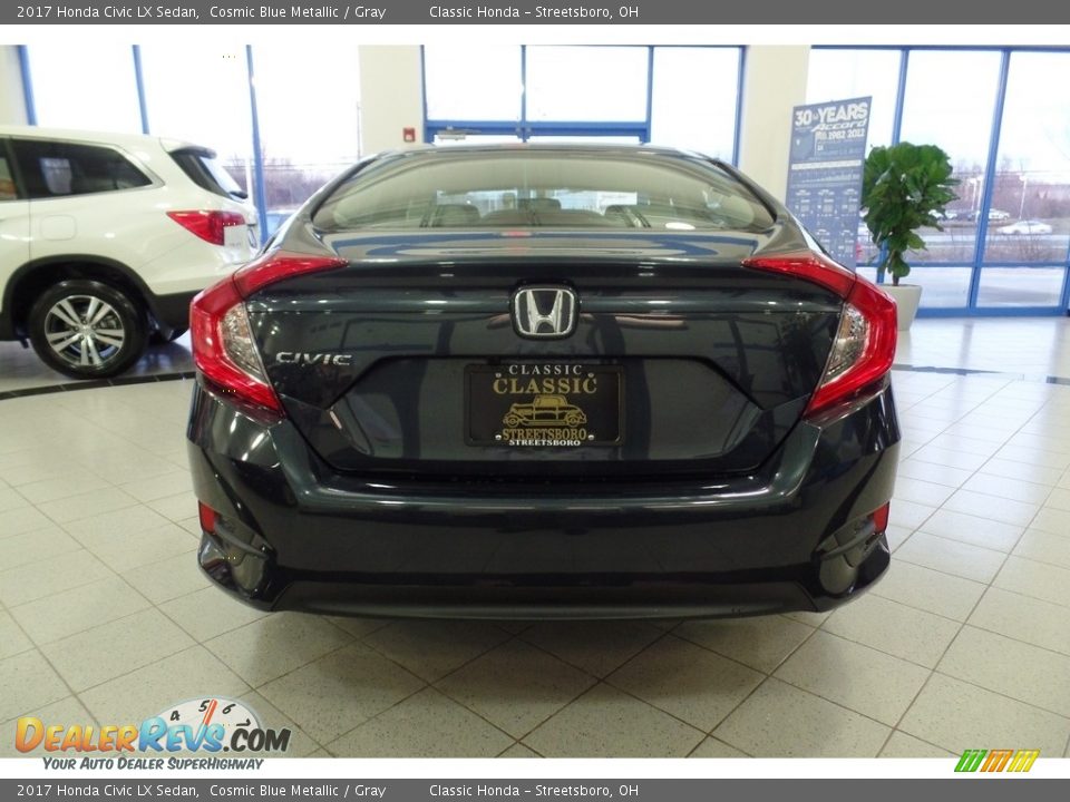 2017 Honda Civic LX Sedan Cosmic Blue Metallic / Gray Photo #5