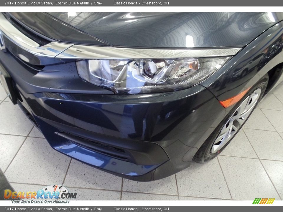 2017 Honda Civic LX Sedan Cosmic Blue Metallic / Gray Photo #6