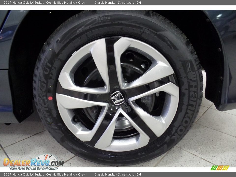 2017 Honda Civic LX Sedan Cosmic Blue Metallic / Gray Photo #8
