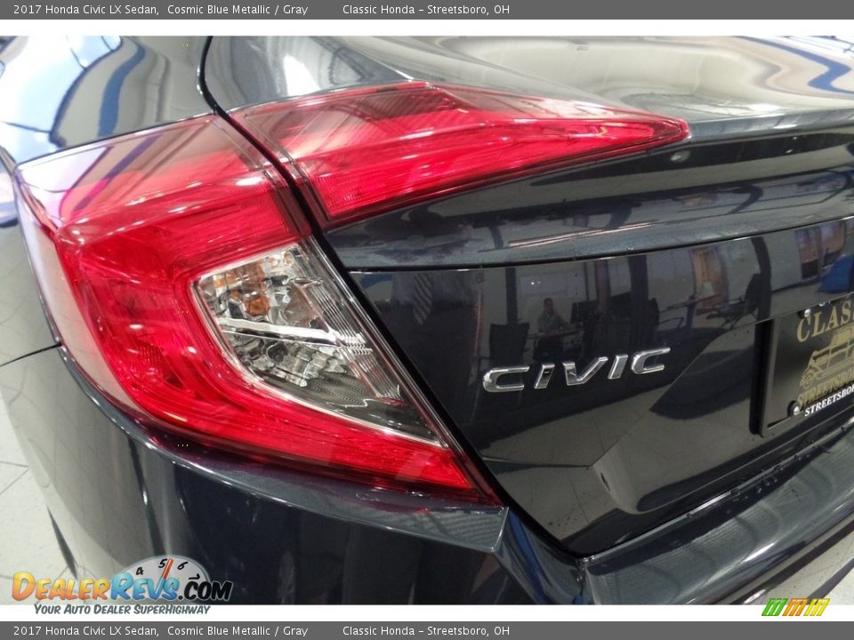 2017 Honda Civic LX Sedan Cosmic Blue Metallic / Gray Photo #9