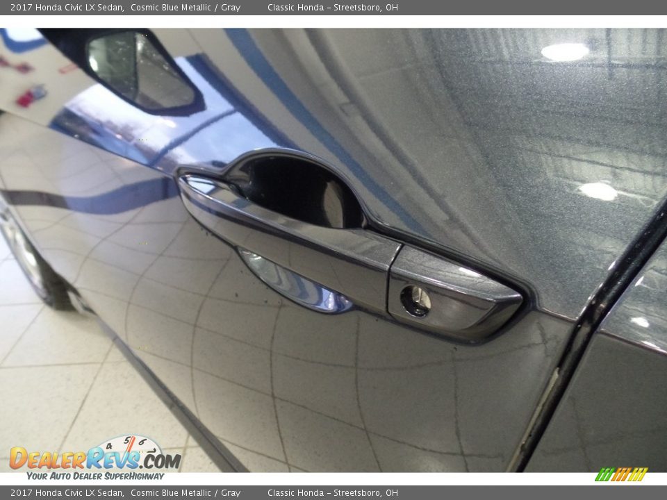 2017 Honda Civic LX Sedan Cosmic Blue Metallic / Gray Photo #10