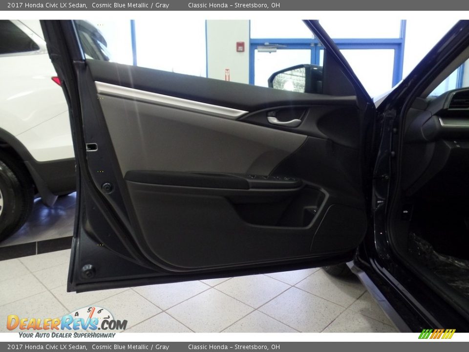 2017 Honda Civic LX Sedan Cosmic Blue Metallic / Gray Photo #11
