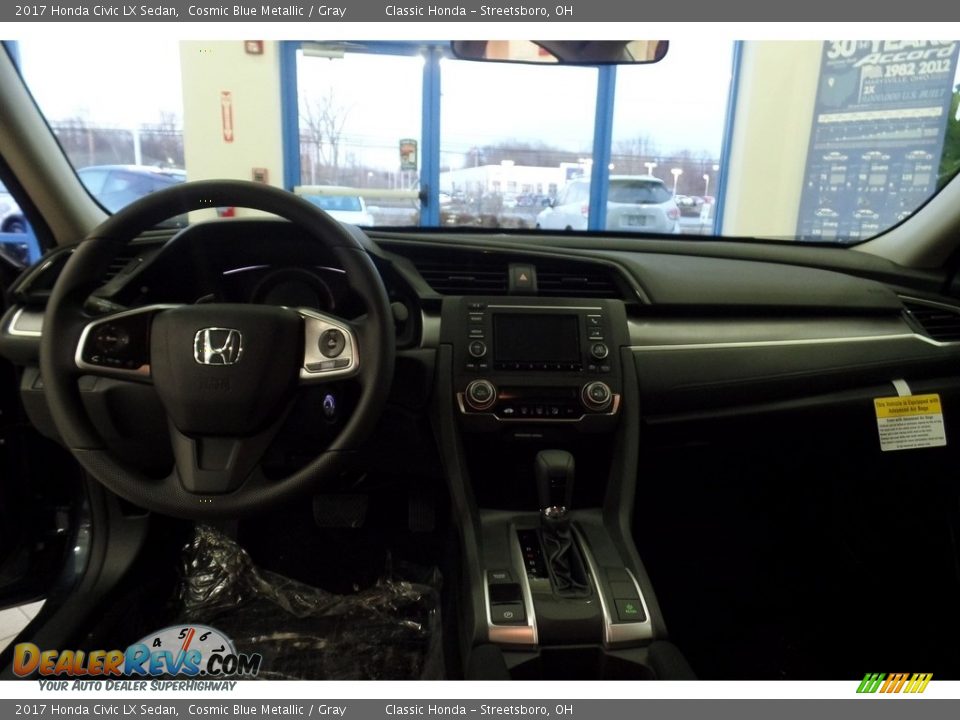 2017 Honda Civic LX Sedan Cosmic Blue Metallic / Gray Photo #13