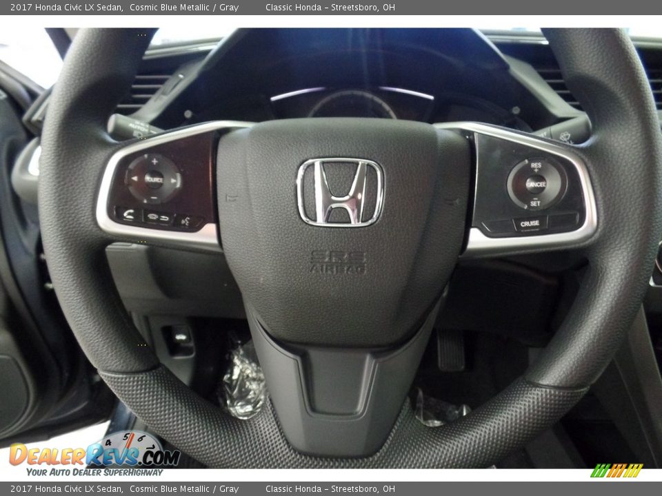 2017 Honda Civic LX Sedan Cosmic Blue Metallic / Gray Photo #14
