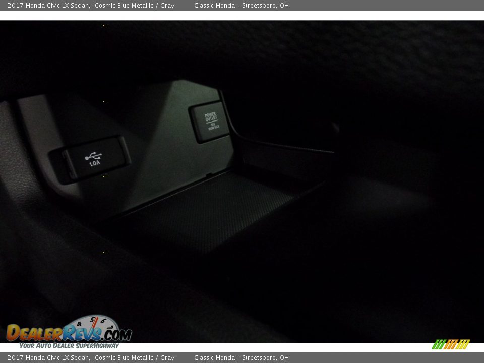 2017 Honda Civic LX Sedan Cosmic Blue Metallic / Gray Photo #17