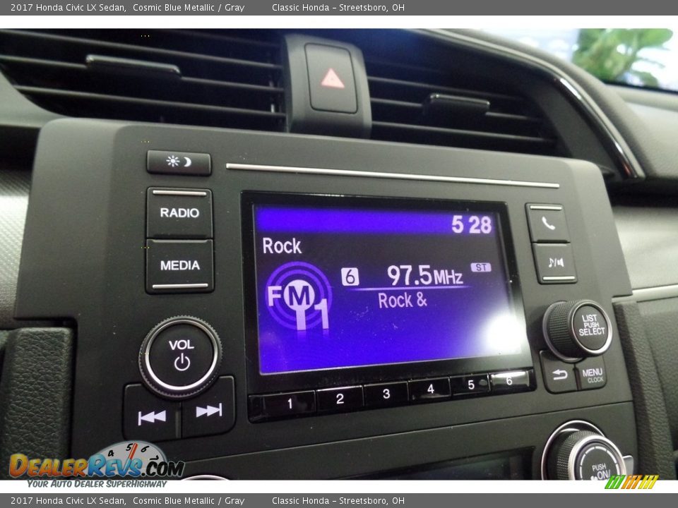 2017 Honda Civic LX Sedan Cosmic Blue Metallic / Gray Photo #22