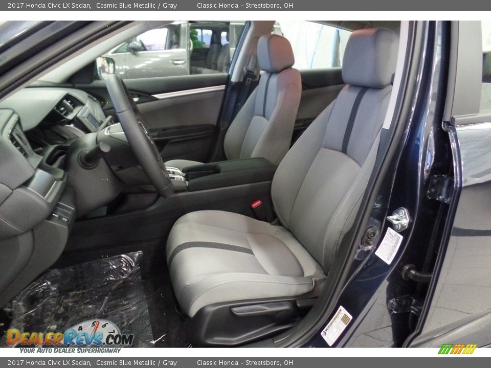 2017 Honda Civic LX Sedan Cosmic Blue Metallic / Gray Photo #25