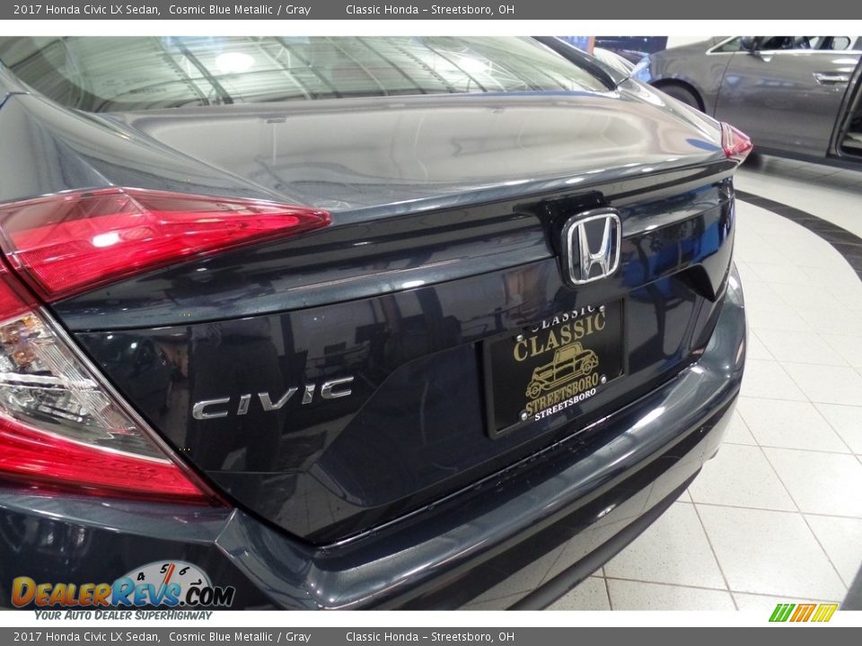 2017 Honda Civic LX Sedan Cosmic Blue Metallic / Gray Photo #27