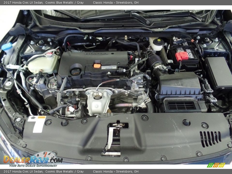 2017 Honda Civic LX Sedan Cosmic Blue Metallic / Gray Photo #29