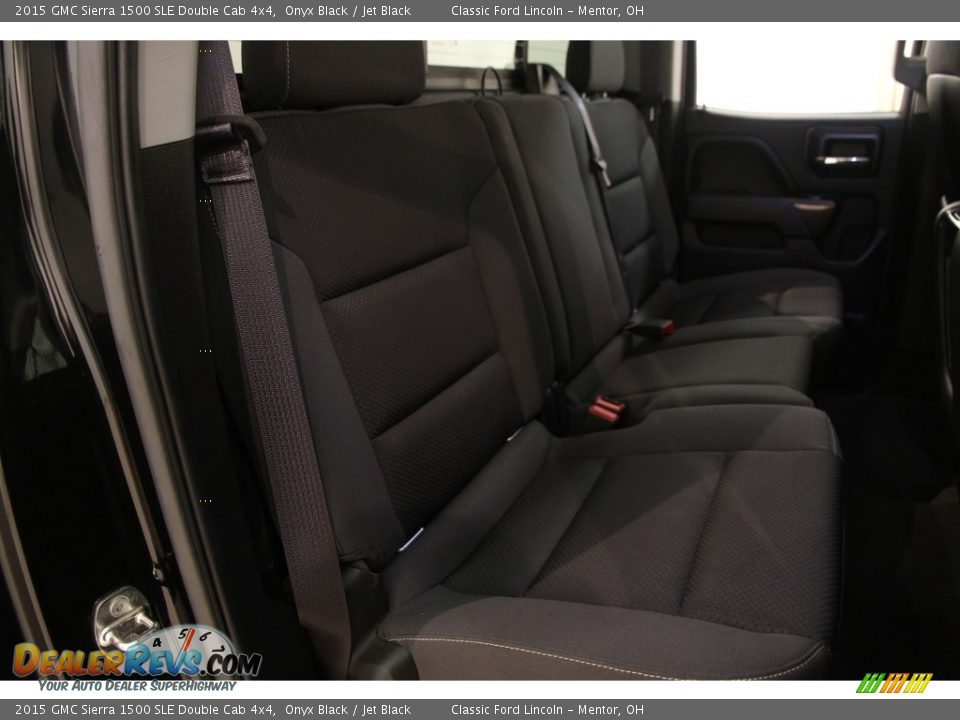 2015 GMC Sierra 1500 SLE Double Cab 4x4 Onyx Black / Jet Black Photo #14