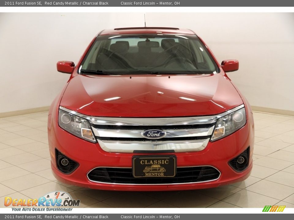2011 Ford Fusion SE Red Candy Metallic / Charcoal Black Photo #2
