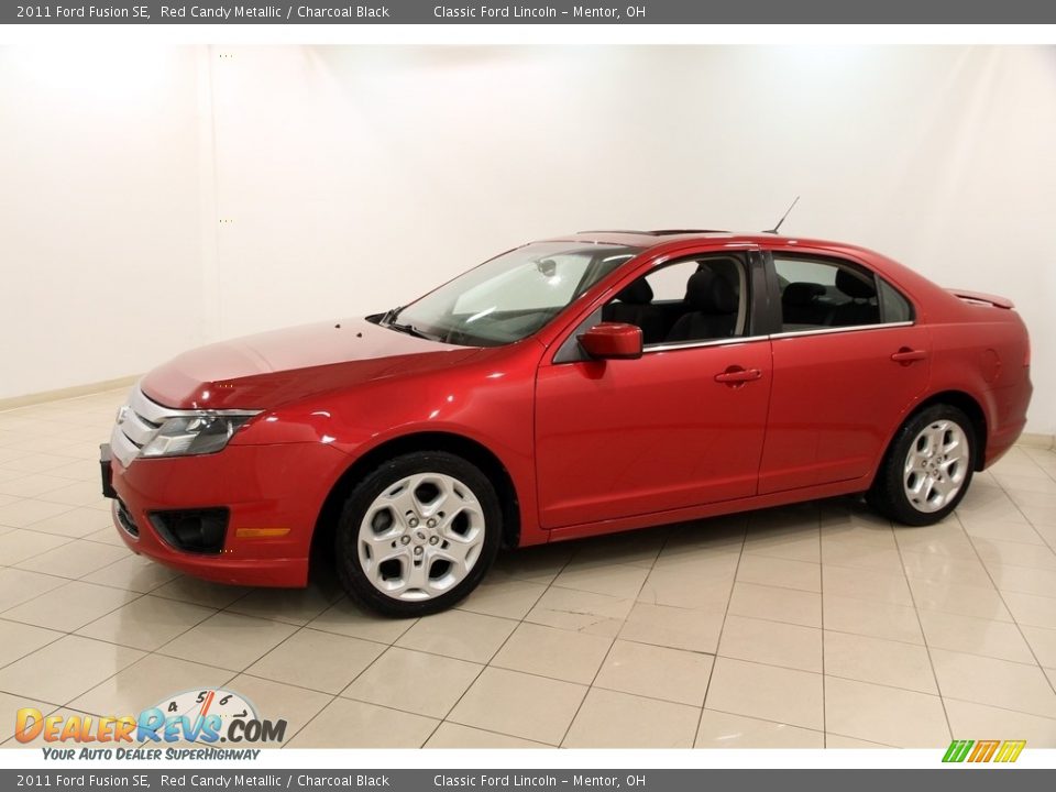 2011 Ford Fusion SE Red Candy Metallic / Charcoal Black Photo #3