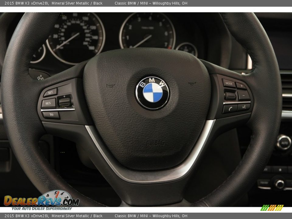 2015 BMW X3 xDrive28i Mineral Silver Metallic / Black Photo #6