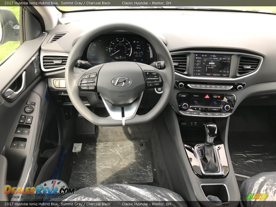Dashboard of 2017 Hyundai Ioniq Hybrid Blue Photo #3
