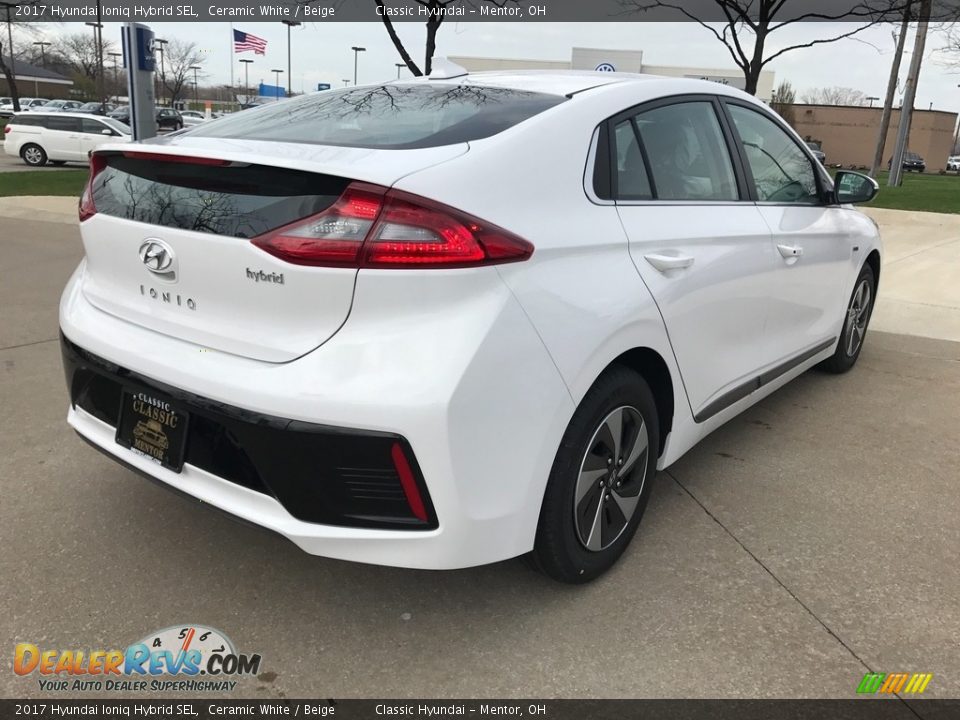 2017 Hyundai Ioniq Hybrid SEL Ceramic White / Beige Photo #2
