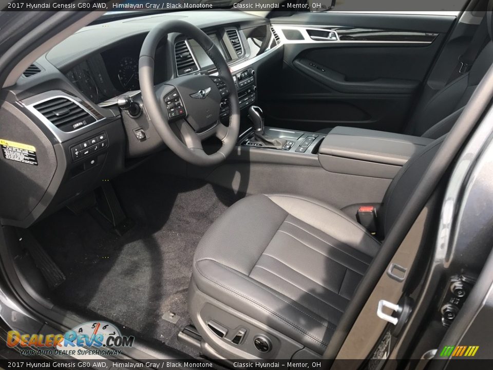 Black Monotone Interior - 2017 Hyundai Genesis G80 AWD Photo #4