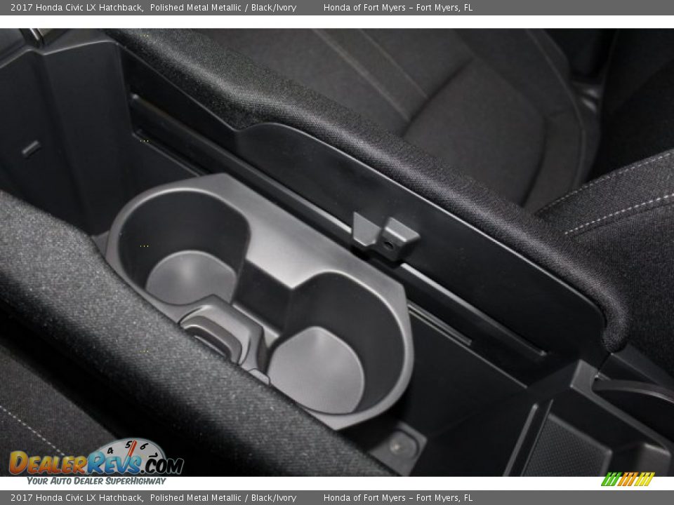 2017 Honda Civic LX Hatchback Polished Metal Metallic / Black/Ivory Photo #19