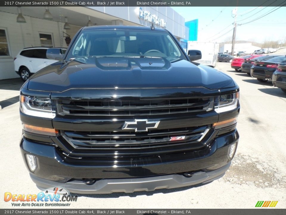 2017 Chevrolet Silverado 1500 LT Double Cab 4x4 Black / Jet Black Photo #2