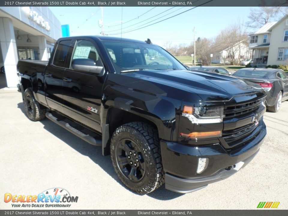 2017 Chevrolet Silverado 1500 LT Double Cab 4x4 Black / Jet Black Photo #3