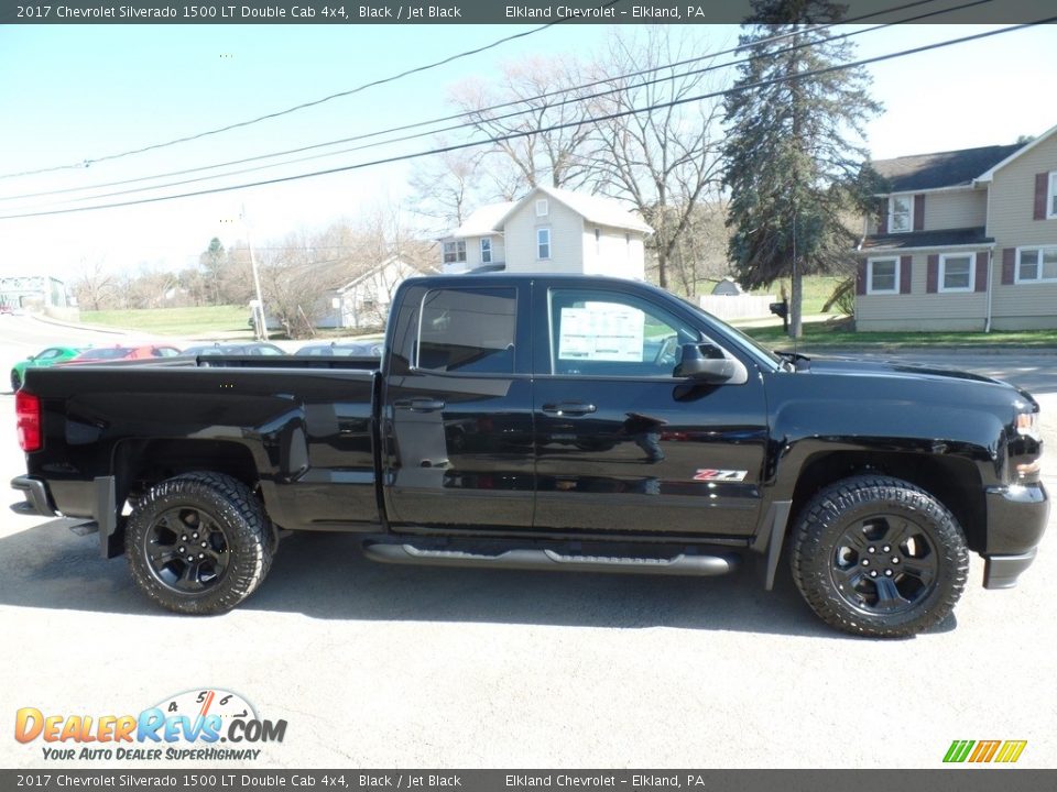 2017 Chevrolet Silverado 1500 LT Double Cab 4x4 Black / Jet Black Photo #4