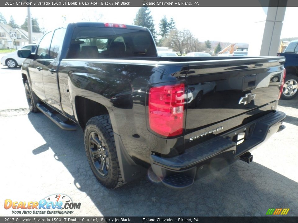2017 Chevrolet Silverado 1500 LT Double Cab 4x4 Black / Jet Black Photo #7