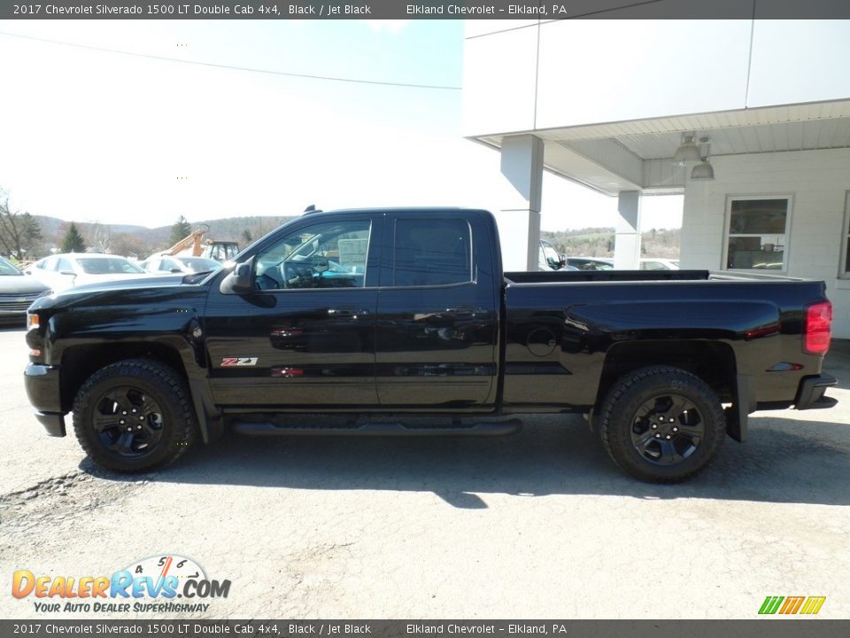 2017 Chevrolet Silverado 1500 LT Double Cab 4x4 Black / Jet Black Photo #8