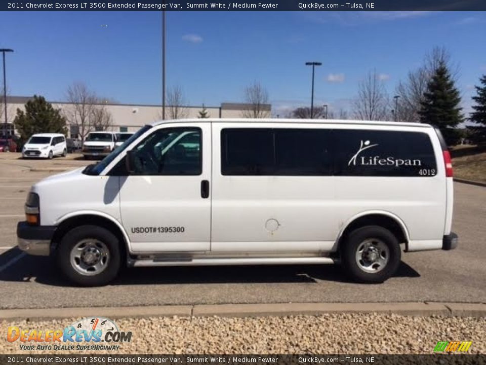 2011 Chevrolet Express LT 3500 Extended Passenger Van Summit White / Medium Pewter Photo #1