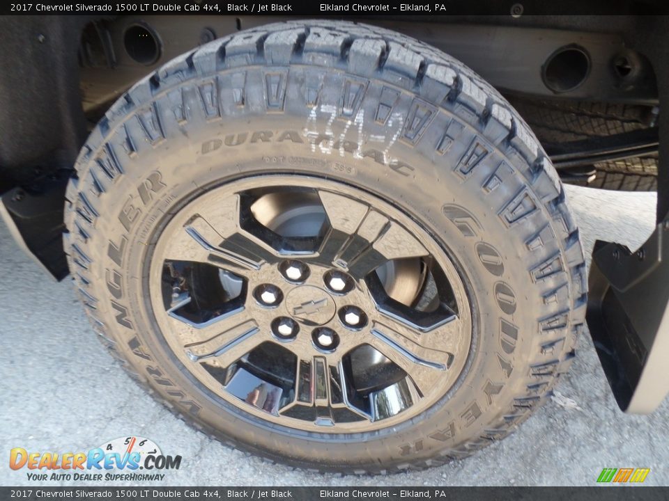 2017 Chevrolet Silverado 1500 LT Double Cab 4x4 Black / Jet Black Photo #9