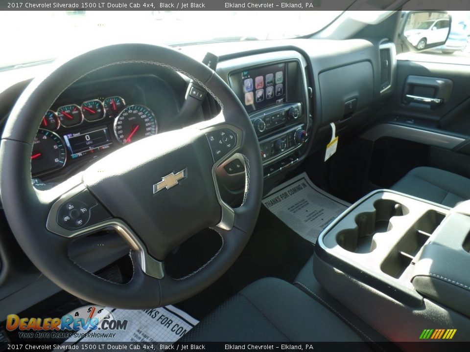 2017 Chevrolet Silverado 1500 LT Double Cab 4x4 Black / Jet Black Photo #21